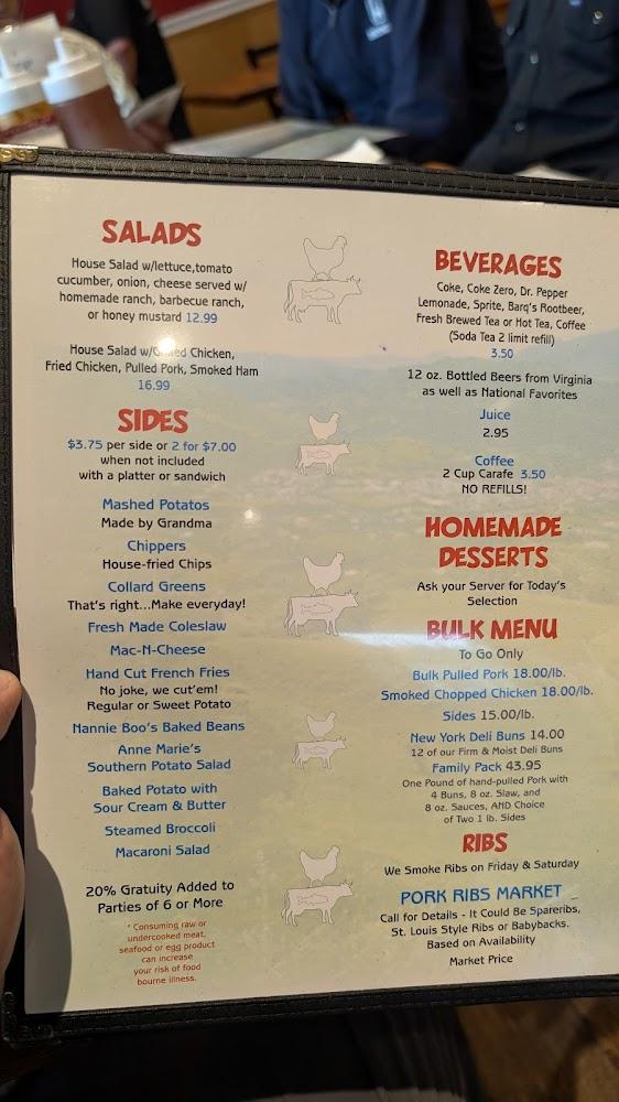 Foothill Momma's BBQ Juke Joint Menu image 4