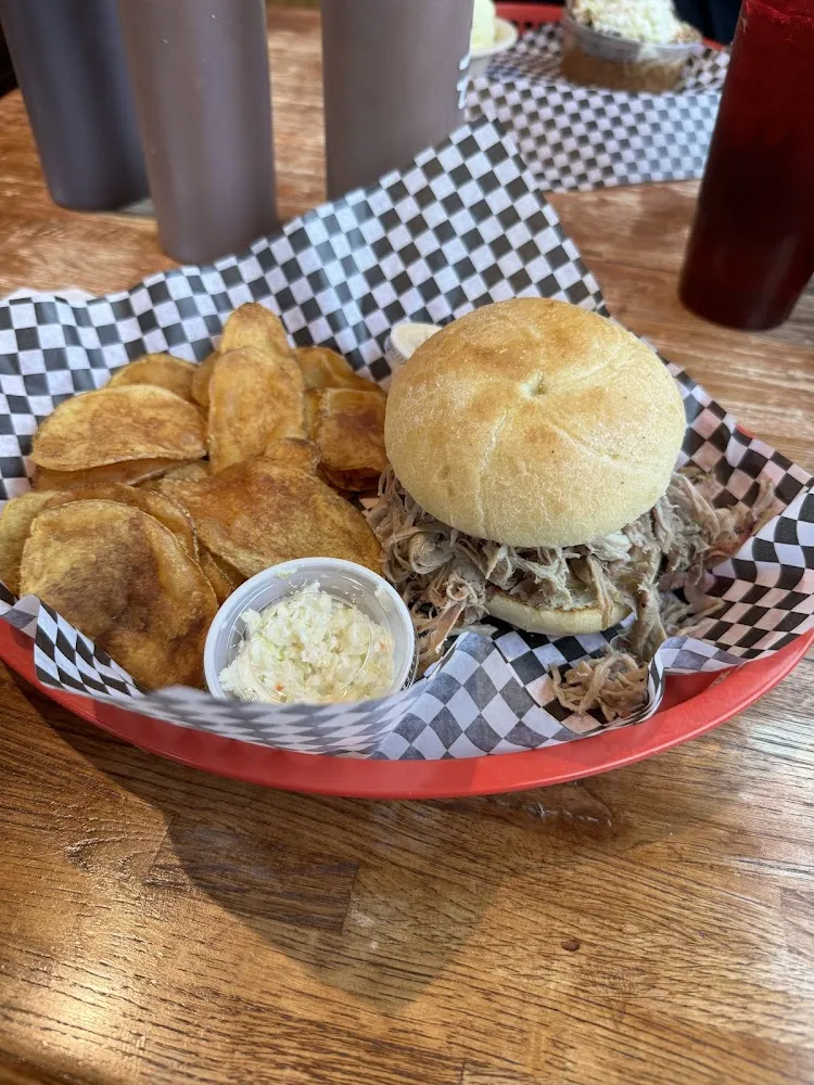 Pulled Pork Sandwich with Chips